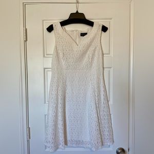 White floral lace dress, Size 10